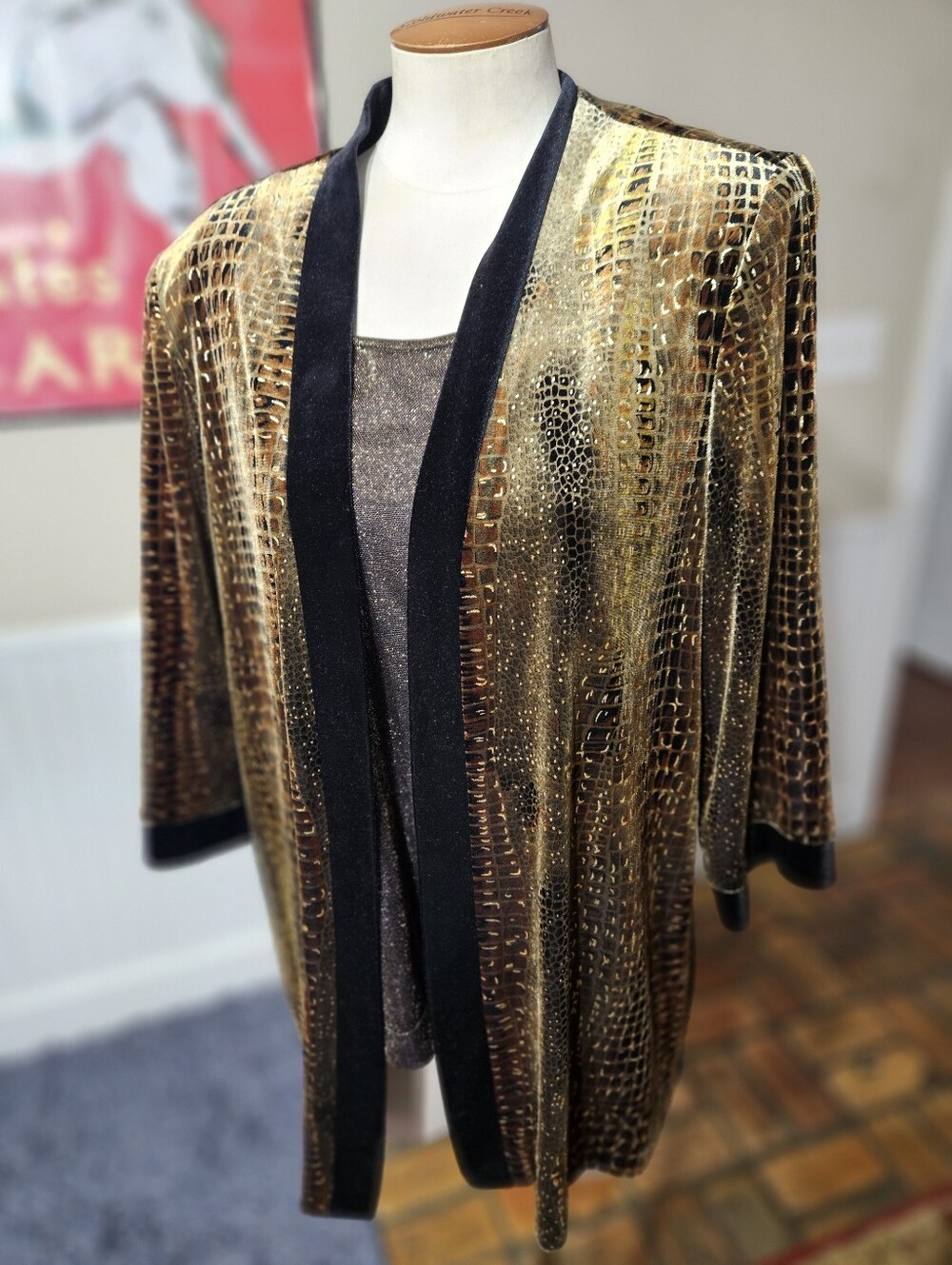 VTG 80s R&M Richards Animal Print Jacket Size 14